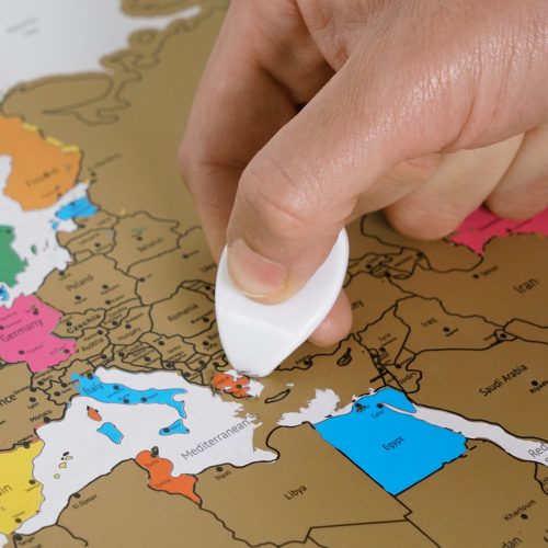 Harta lumii razuibila pentru destinatii calatorie, 82 x 59 cm, 47795.02