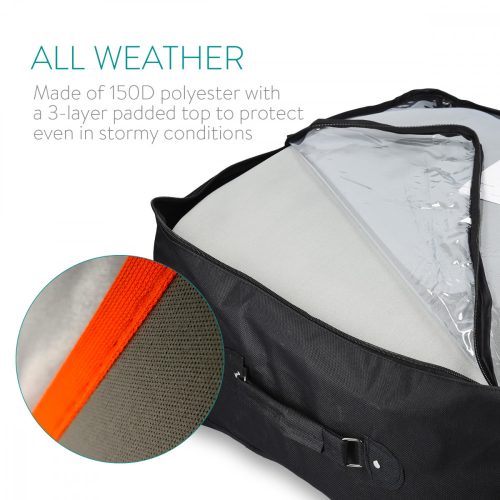 Husa auto Navaris XL 570 x 203 x 119 cm, 3 straturi, impermeabila, anti-grindina, husa depozitare, 48112.4