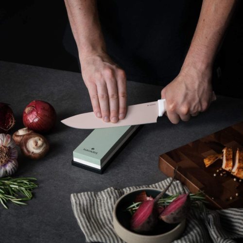 Set 5 cutite de bucatarie, din otel inxoidabil, 1 cutit de curatat din ceramica, Navaris, 48366.06.01