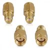 Set 4 Adaptori coaxiali SMA tata la SMA mama, Kwmobile, Auriu, Metal, 48523.01