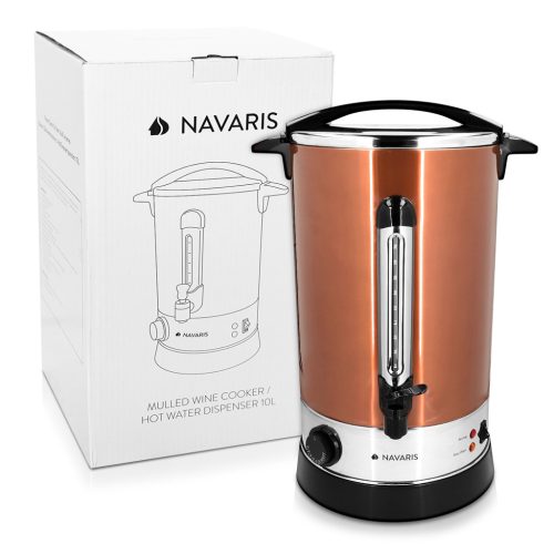 Fierbator vin fiert si apa calda Navaris, 18 L, 1650 W, finisaj auriu, cu robinet, auriu, metal