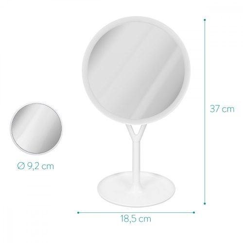 Oglinda Cosmetica cu suport Navaris, Iluminare LED, si oglinda suplimentara, marire 5x, reglabila 360 °, 48931.48