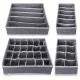 Set 4 Cutii depozitare pentru haine, gri, 49051.04