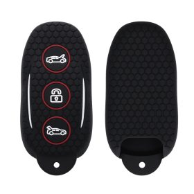   Husa Cheie Auto pentru Tesla - Model S - Smart Key, kwmobile, Silicon, Negru, 49066.01