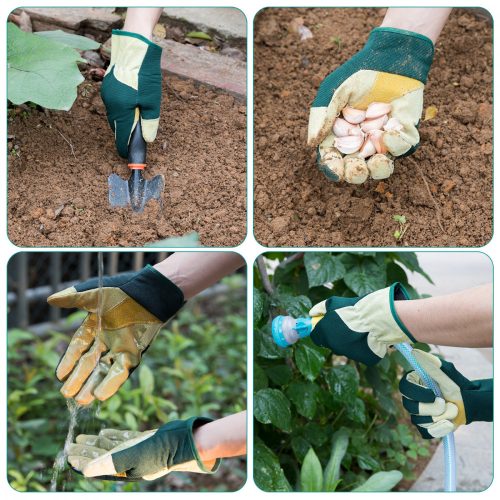 Manusi de gradinarit din piele intoarsa Navaris, Marime 2XL, Tesatura Spandex, 49174.05