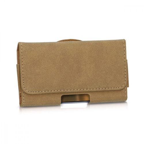 Husa Universala pentru telefon, Piele ecologica, Maro, 49434.05