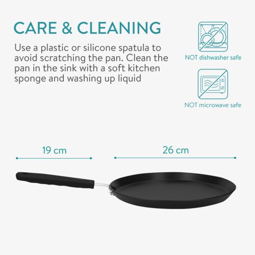 Tigaie pentru clatite Navaris, 26 cm, non-adeziv, pentru toate suprafetele de gatit, 49546.01