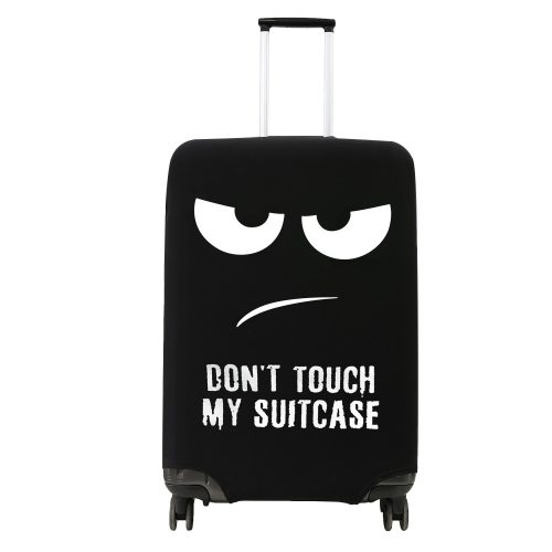 Husa pentru troler marime XL, Kwmobile, Negru/Alb, Lycra, 45230.4.01