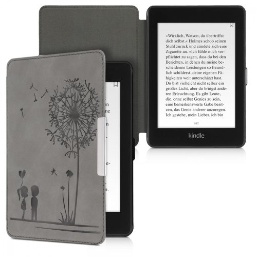 Husa pentru Kindle Paperwhite 10, Piele ecologica, Gri, 48975.03