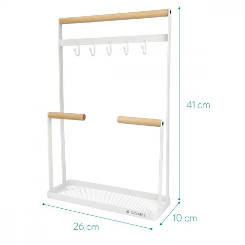 Suport pentru bijuterii din metal si lemn, 50574.02