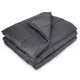 Patura grea Navaris, 135x200 cm, 6.8 kg, cu perle de sticla, gri, sticla/poliester/bumbac