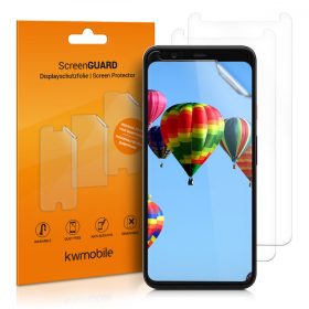   Set 3 folii de protectie pentru Google Pixel 4 XL, Kwmobile, Fata, Transparent, 50885.1