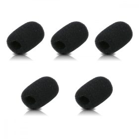   Set 5 Huse pentru microfon 1.8 x 2x 0.8 cm, Kwmobile, Negru, Spuma cu memorie, 51271.02