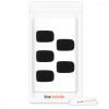 Set 5 Huse pentru microfon 1.8 x 2x 0.8 cm, Kwmobile, Negru, Spuma cu memorie, 51271.02