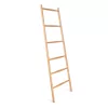 Scara suport prosoape Navaris, 170x56x3 cm, organizator mobil, picioare silicon, maro, silicon/bambus