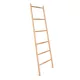 Scara suport prosoape Navaris, 170x56x3 cm, organizator mobil, picioare silicon, maro, silicon/bambus