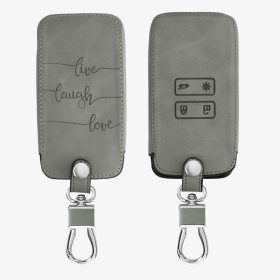   Husa Cheie Auto pentru Renault / Dacia - 4 Butoane - Keyless Go, Piele nabuc, Gri, 48565.09