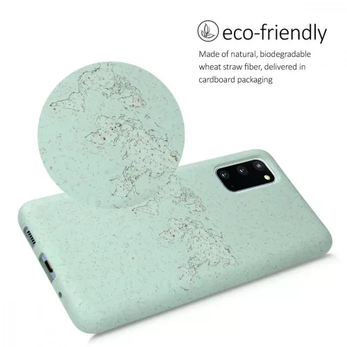 Husa pentru Samsung Galaxy S20, Fibre vegetale, Verde, 51956.01