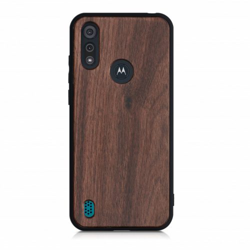 Husa pentru Motorola Moto E6s (2020), Lemn, Maro, 52179.18