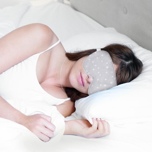 Masca de dormit Navaris 100% matase, elastic ajustabil, husa de transport, 48509.03