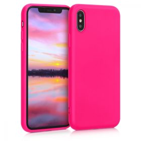   Husa pentru Apple iPhone X / iPhone XS, Silicon, Roz, 49982.77