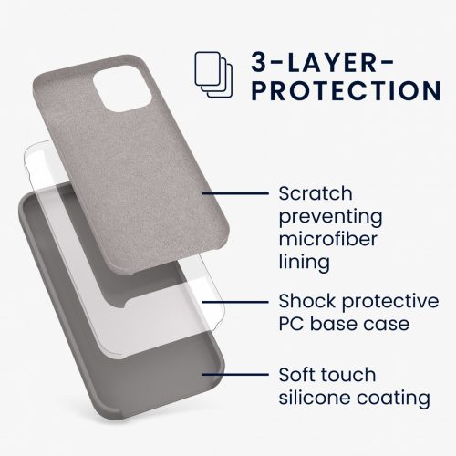 Husa pentru Apple iPhone 12 Mini, Silicon, Gri, 52640.155