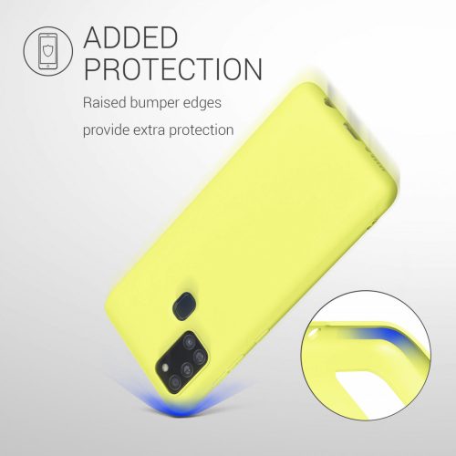 Husa pentru Samsung Galaxy A21s, Silicon, Galben, 52494.195