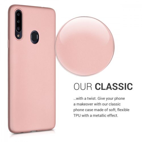 Husa pentru Samsung Galaxy A20s, Silicon, Roz, 52930.31