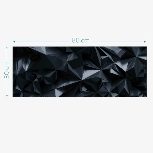 Tabla memo din sticla Navaris, banda magnetica, 80x30 cm, slim, gri/gri inchis, sticla