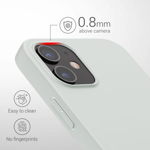 Husa pentru Apple iPhone 12 Mini, Silicon, Gri, 53042.70