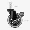 Set 5 Roti pentru scaun de birou tija 10mm/75mm, Rotabile la 360°, Kwmobile, 53129.01