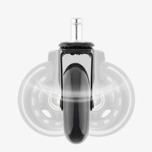 Set 5 Roti pentru scaun de birou tija 10mm/75mm, Rotabile la 360°, Kwmobile, 53129.01