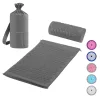Set saltea si perna presopunctura Navaris, 68x42x2 cm, gri/gri inchis, bumbac/plastic