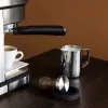 Set Latiera din inox si tamper cu maner din lemn de nuc Navaris, 51 mm, Covoras, 53238.01.02