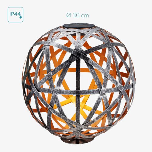 Lampa solara de exterior Navaris, Iluminare LED, 30 cm, Pornire/oprire automata, 47543.09