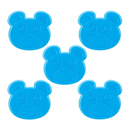 Set 5 Pastile de racire Navaris pentru geanta frigorifica, Reutilizabile, Urs albastru, 48099.01
