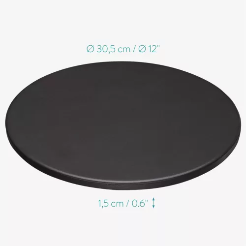 Piatra de pizza rotunda Navaris, 30.5 cm, cordierit glazurat, rezistenta 500°C, 51246.02.3