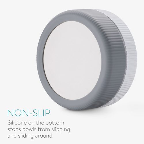 Set 2 Boluri pentru pisici si caini Navaris, Anti-aluneacare, Gri, 53411.22