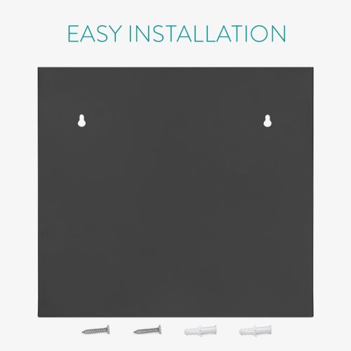 Suport reviste pe perete Navaris, 30x27x11 cm, capacitate 10 kg, negru, metal