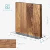 Suport magnetic cu doua fete Navaris pentru cutite, lemn de nuc, 25x23x10 cm, 50416.025.03