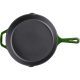 Tigaie adanca rotunda din fonta cu maner Navaris - 30 cm, Verde inchis, 53784.02