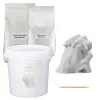 Set turnare 3D maini cuplu Navaris, alginat 530 g + ipsos 1000 g, galeata inclusa, alb, alginat/gips