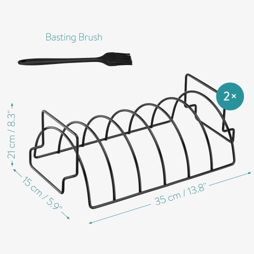 Set 2 x Suport pentru coaste Navaris cu perie de ungere, 54518.02