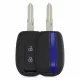 Husa Cheie Auto pentru Dacia / Renault - 2 Butoane - Keyless Go, kwmobile, Silicon, Negru / Albastru, 54813.02