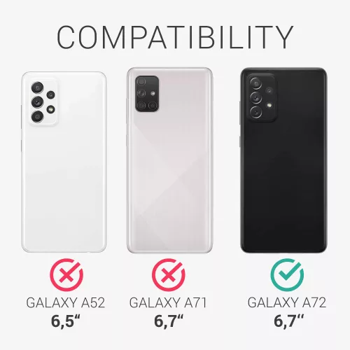 Husa pentru Samsung Galaxy A72, Silicon, Albastru, 54359.224