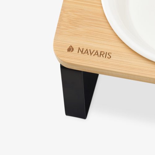 Set 2 Boluri pentru caini si pisici cu suport inclinat Navaris, 330 ml, 55228.2