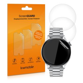   Set 3 Folii protectie pentru Huawei Watch 3 Pro / Watch 3, kwmobile, Polimer, Transparent, 55591.1