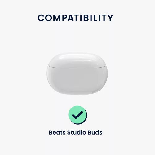 Husa pentru casti Beats Studio Buds, Kwmobile, Negru, Silicon, 55796.01