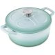 Oala antiaderenta din fonta Navaris pentru plite/cuptoare - 24 cm - 3,5 l - verde deschis, 48777.01.71