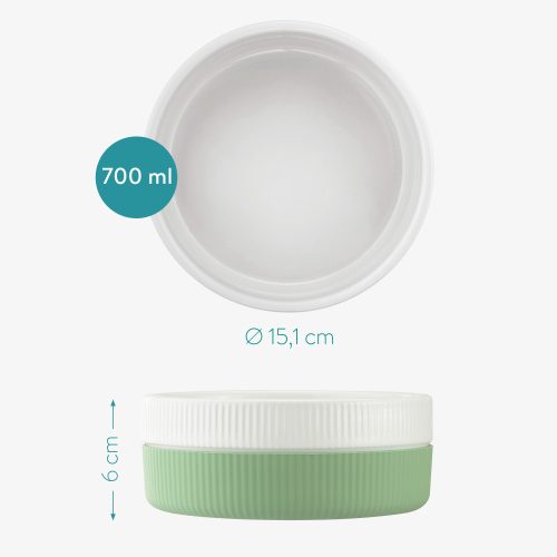 Set 2 Boluri pentru pisici si caini Navaris, Anti-aluneacare, Verde, 53411.07